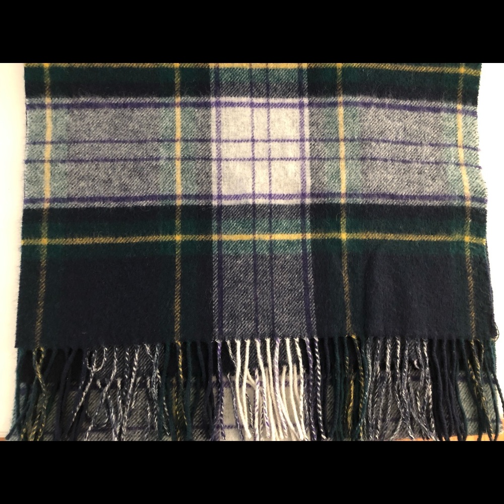 JCrew green tartan wool scarf. Thick and large for multi use.